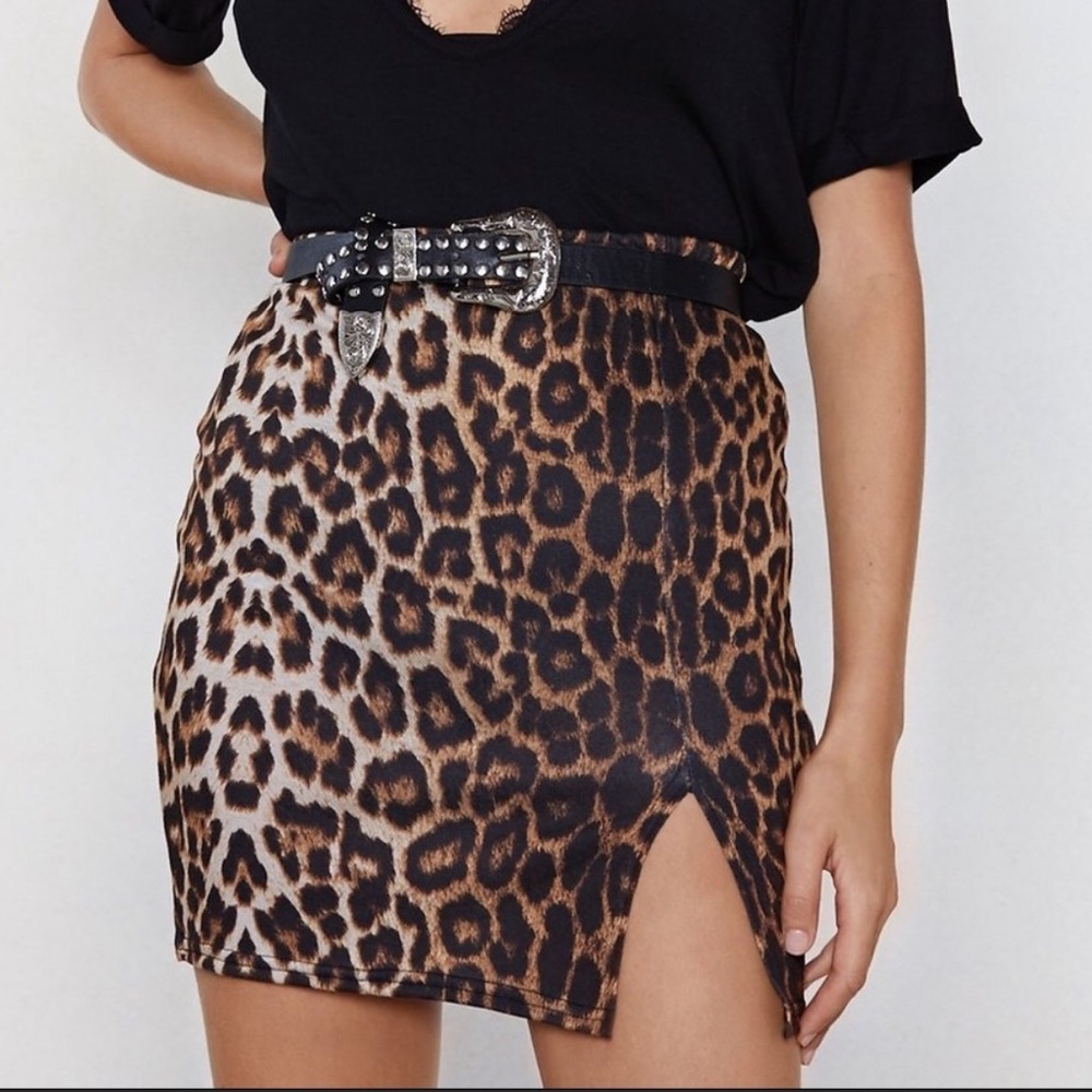 Nasty Gal cheetah print skirt